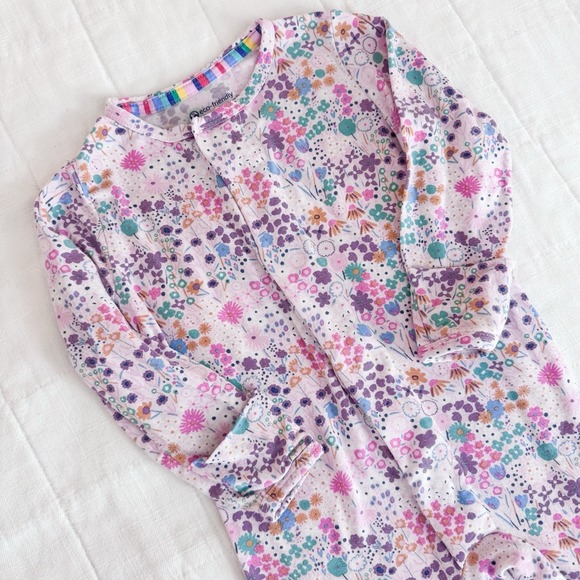 Magnetic Me Other - Magnetic Me Girls 3-6 Months Cotton Floral Sleeper One Piece